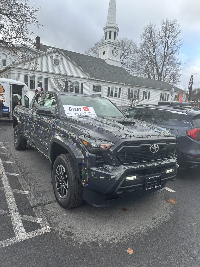 Steet Toyota 2024 Toyota Tacoma wrapped in lights for the New Hartford Fire Department's Believe Festival and Parade in New Hartford NY! 