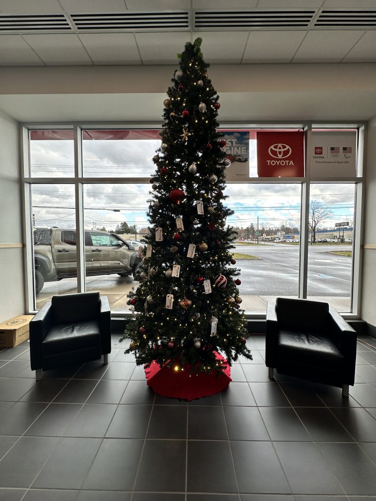 Christmas Tree at Steet Toyota of Yorkville for the Giving Trees to benefit ICAN in Utica, NY!
