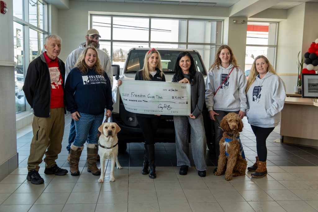 Steet Toyota of Yorkville Presenting Freedom Guide Dogs with $5,000 Donation