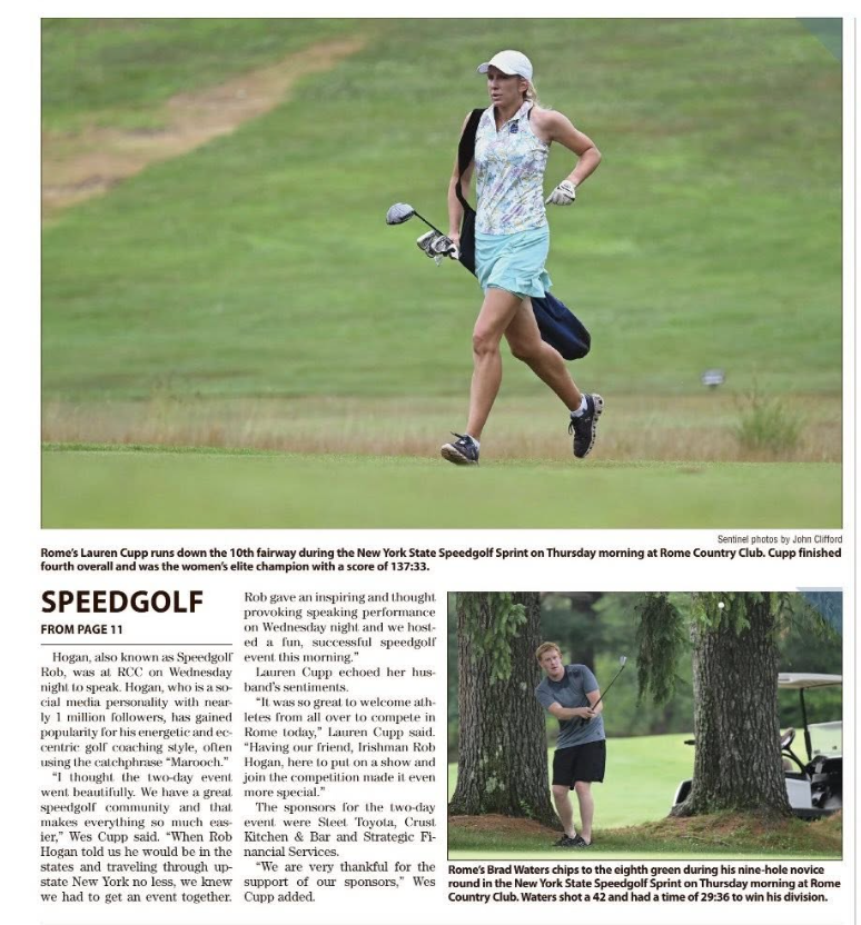 Lauren Cupp at the NYS Speedgolf Sprint 