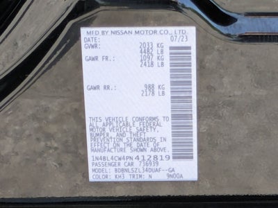 2023 Nissan Altima 2.5 SR
