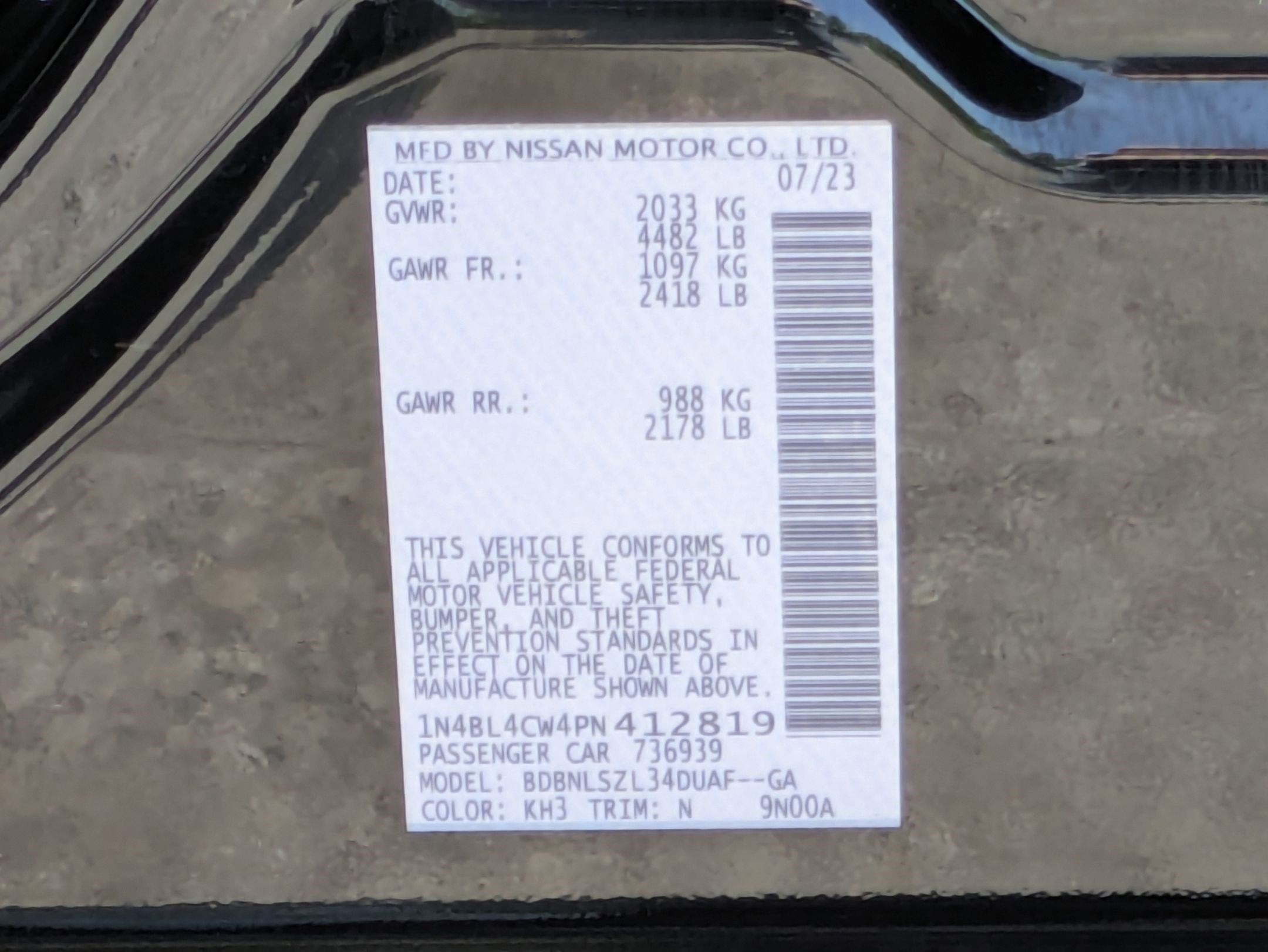 2023 Nissan Altima 2.5 SR