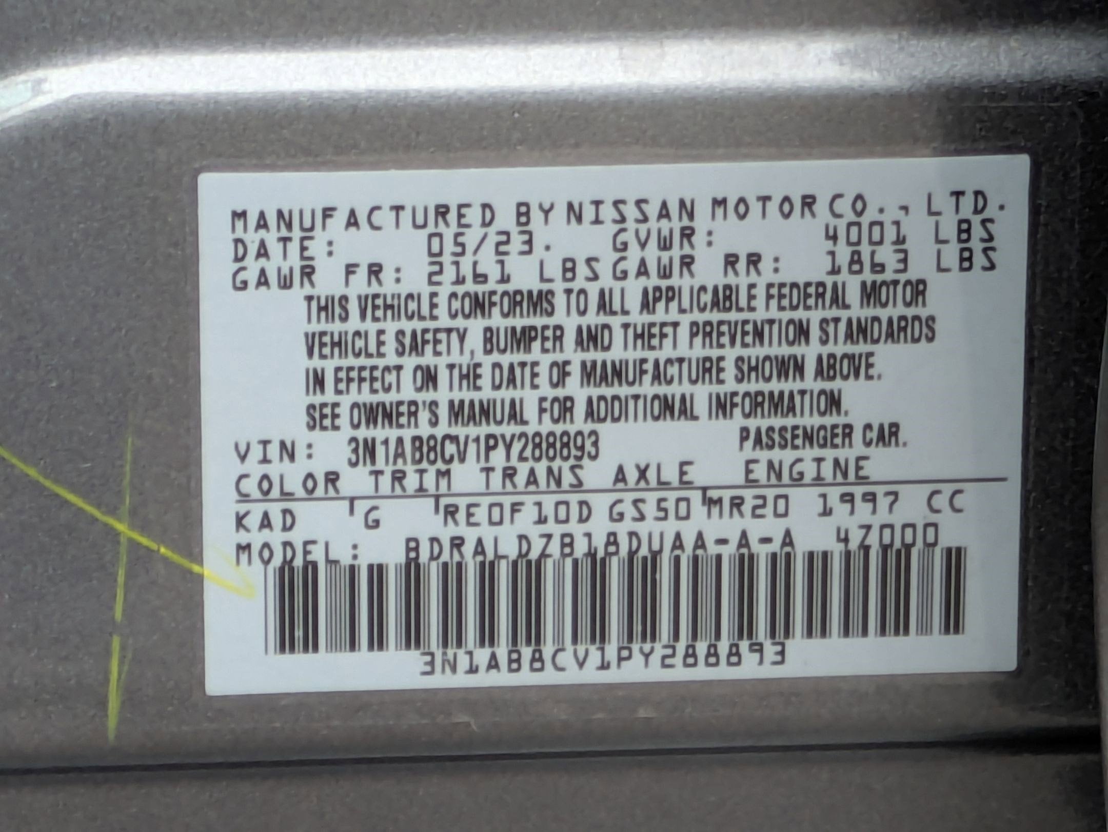 2023 Nissan Sentra SV