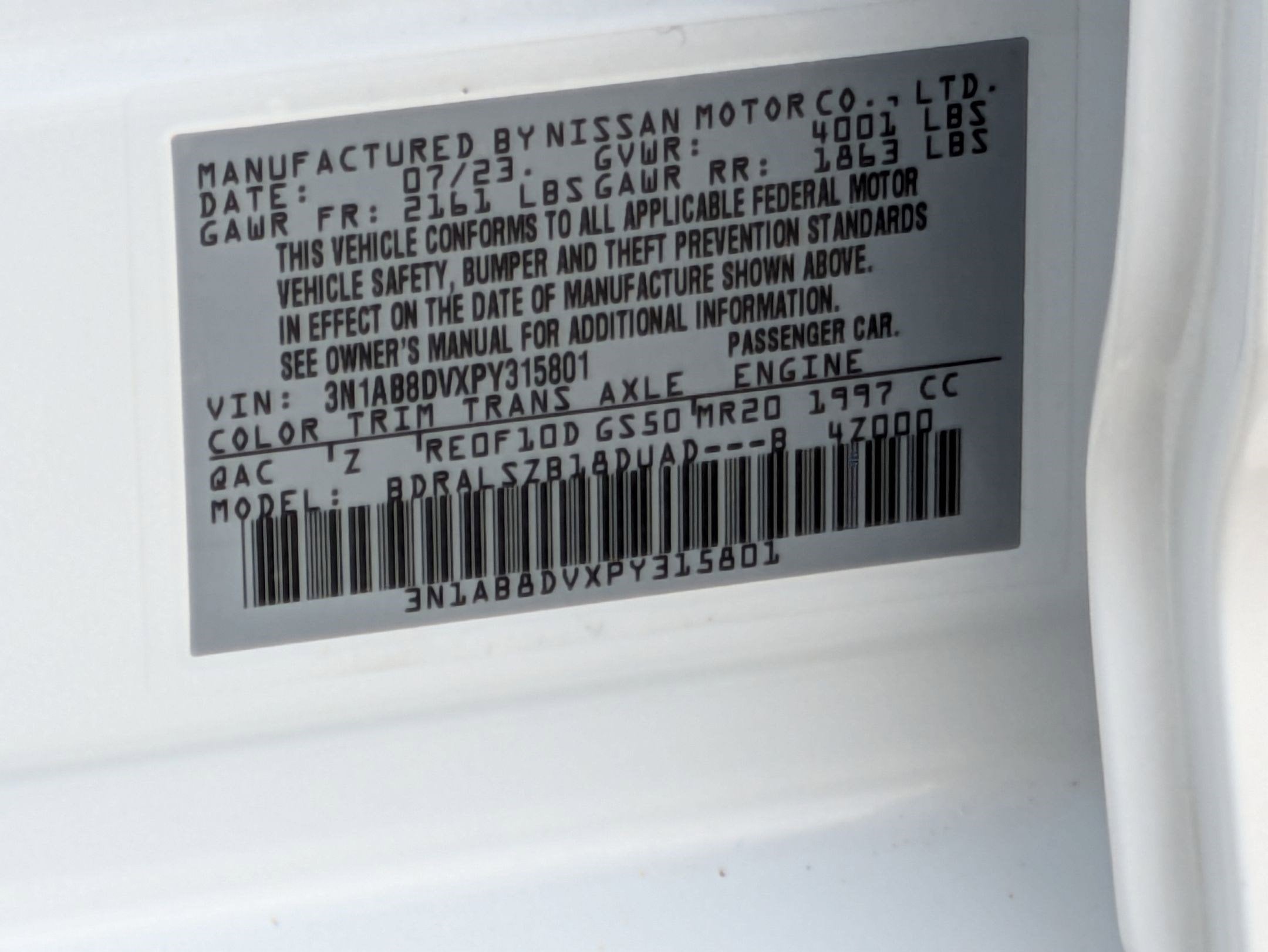 2023 Nissan Sentra SR