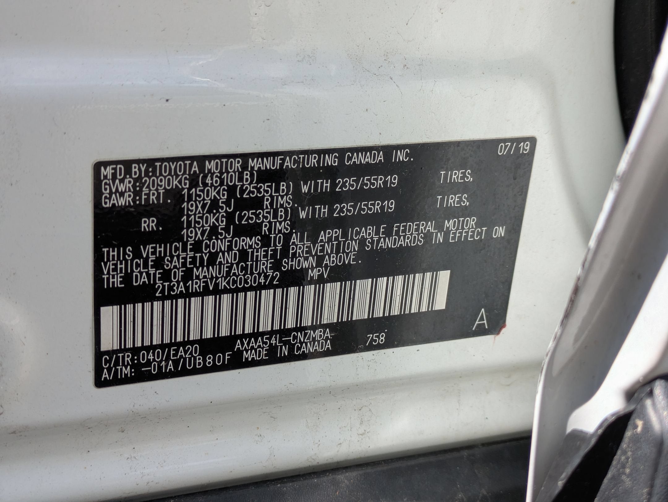 2019 Toyota RAV4 XLE Premium