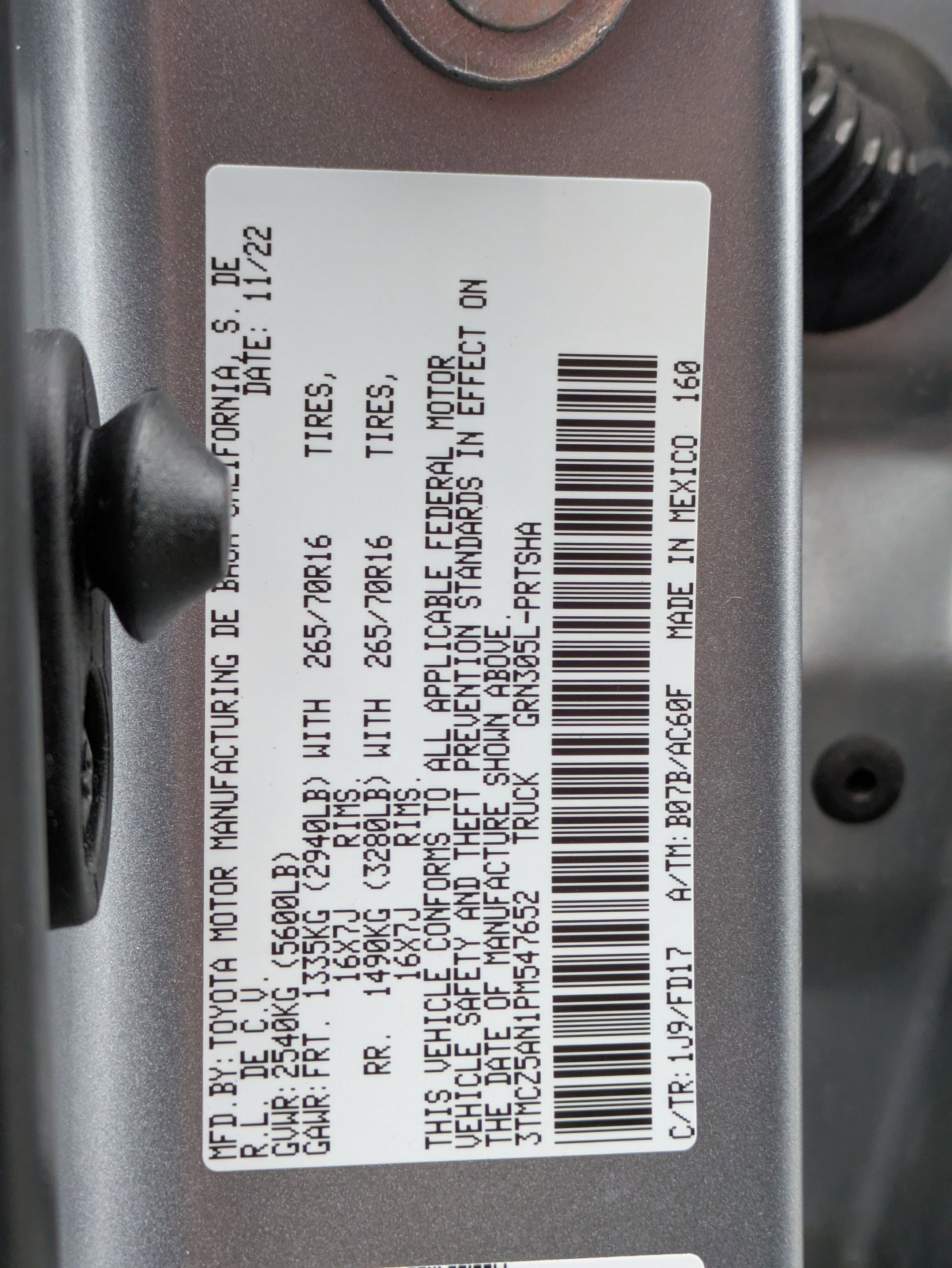 2023 Toyota Tacoma 4WD Base