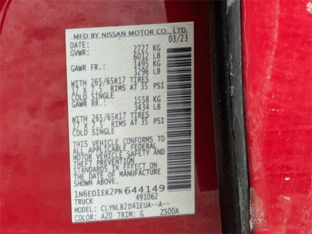 2023 Nissan Frontier SV