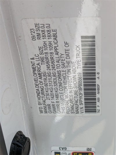 2023 Honda Ridgeline Sport