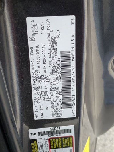 2015 Toyota Tacoma Base V6