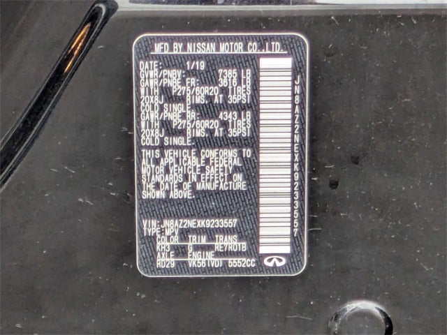 2019 INFINITI QX80 LUXE