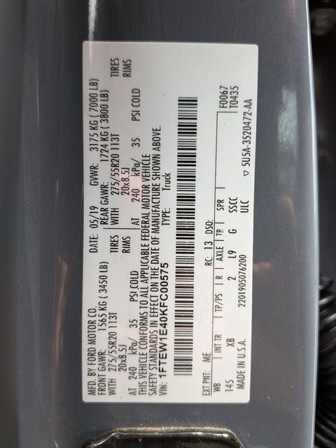 2019 Ford F-150 XLT