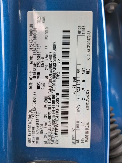2019 Ford F-150 XLT 3.5 V6