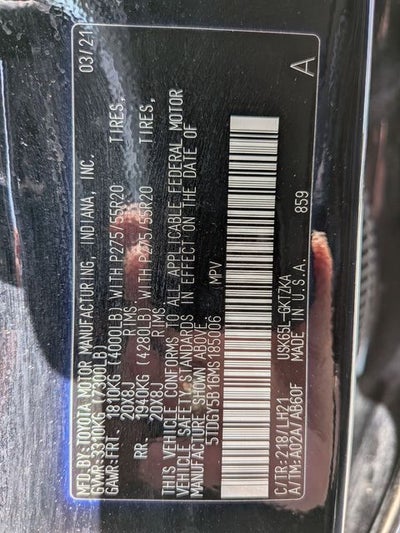 2021 Toyota Sequoia Platinum