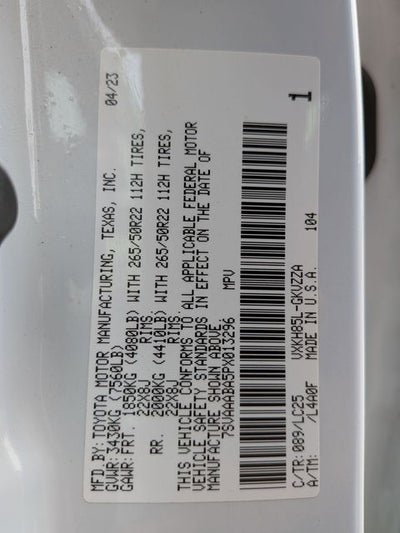 2023 Toyota Sequoia Base