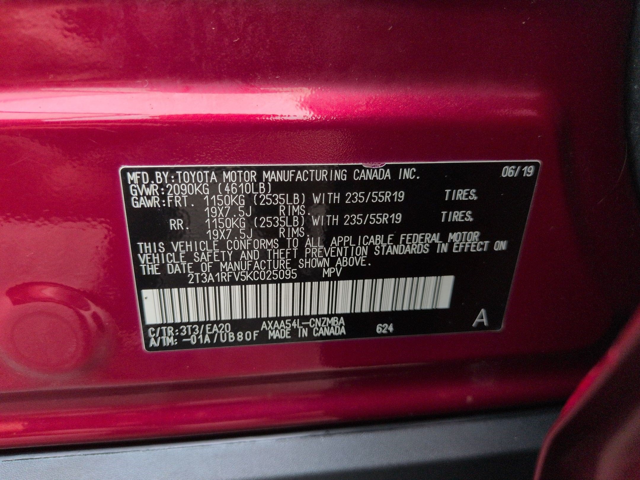 2019 Toyota RAV4 XLE Premium w/ Premium Weather Pkg