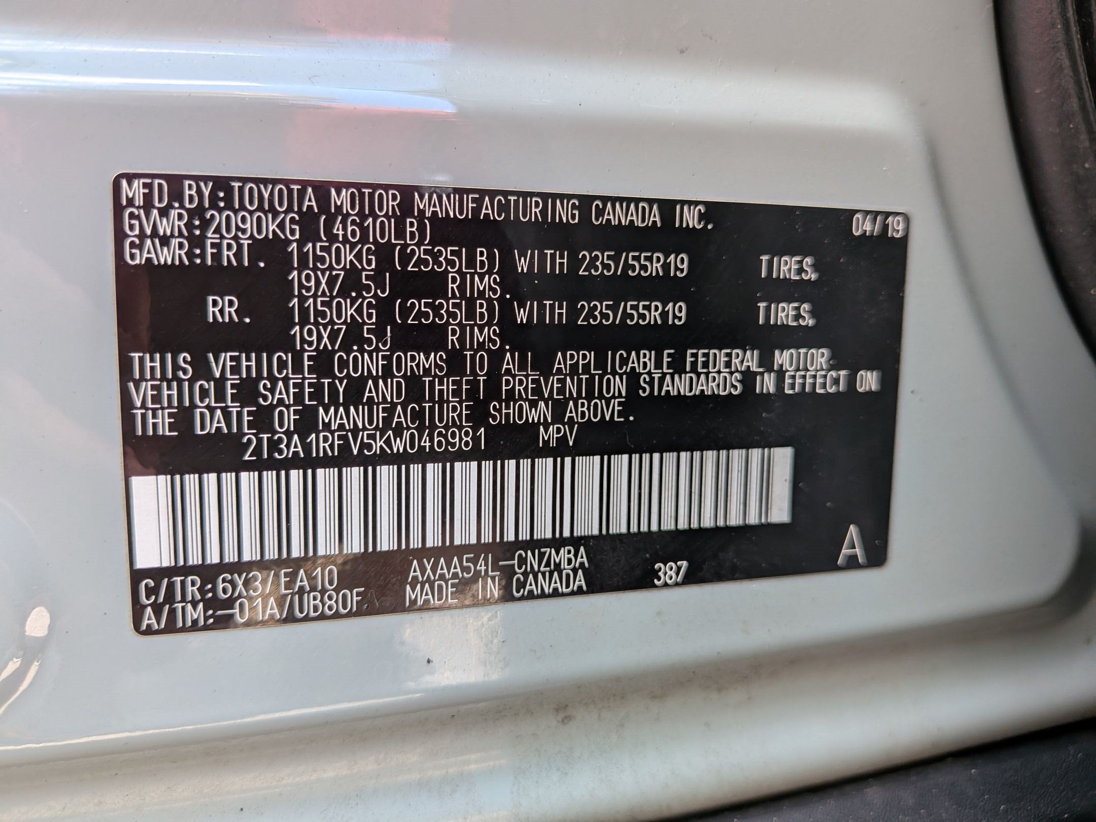 2019 Toyota RAV4 XLE Premium