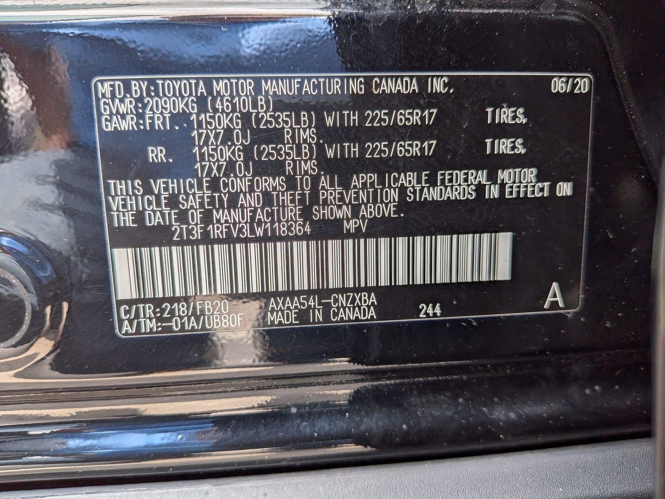 2020 Toyota RAV4 LE