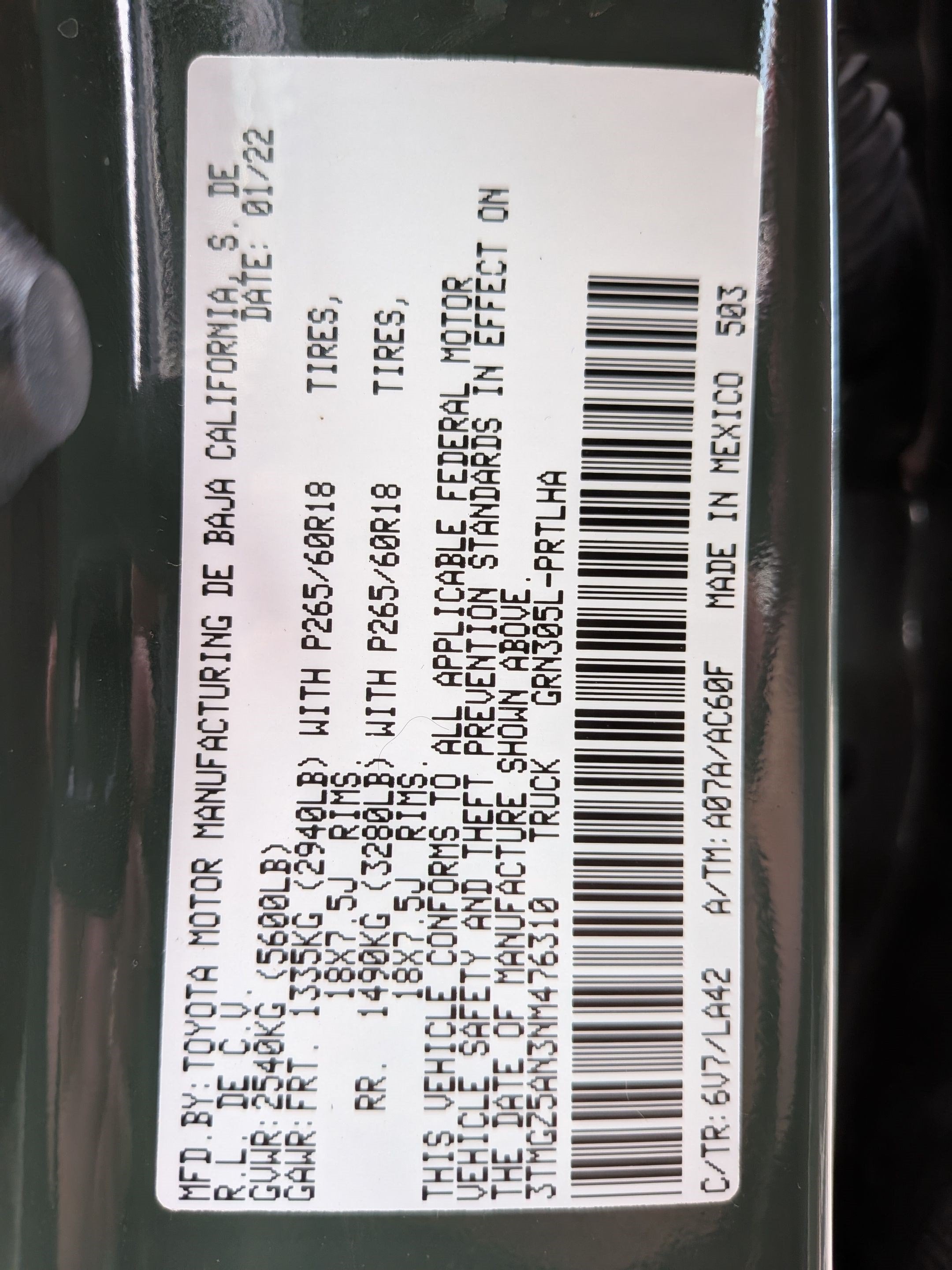 2022 Toyota Tacoma Limited V6