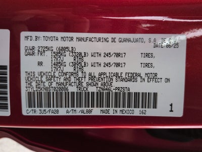 2025 Toyota Tacoma SR