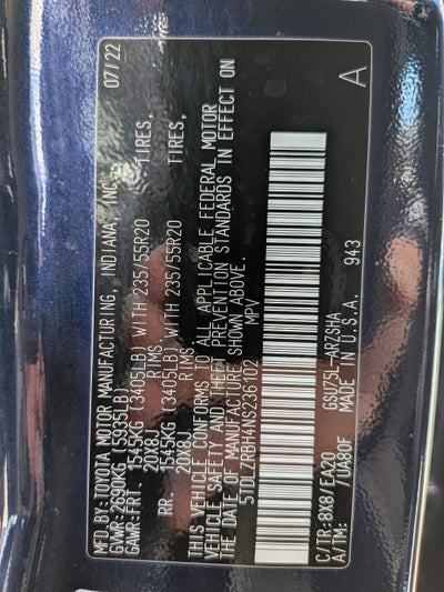 2022 Toyota Highlander XSE