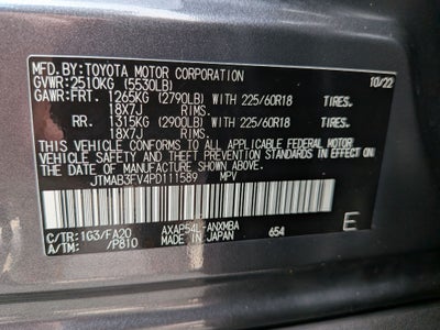 2023 Toyota RAV4 Prime SE Weather & Moonroof Pkg