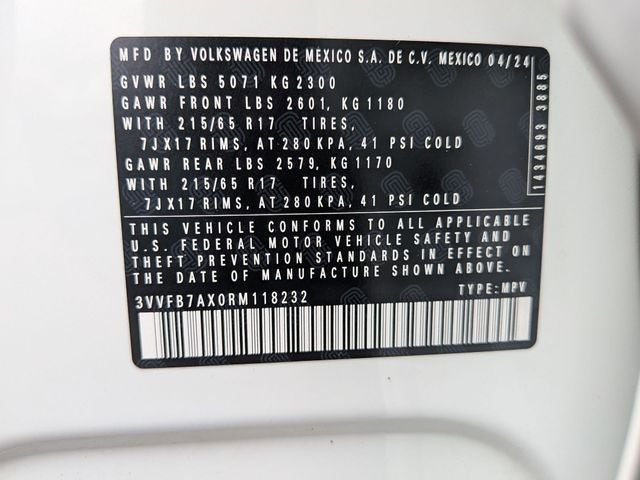 2024 Volkswagen Tiguan 2.0T S