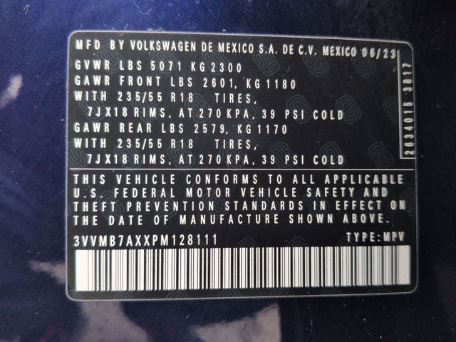 2023 Volkswagen Tiguan 2.0T SE