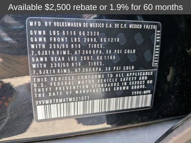 2026 Volkswagen Tiguan 2.0T SE