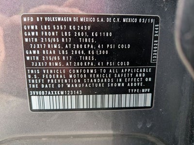 2019 Volkswagen Tiguan 2.0T S 4Motion