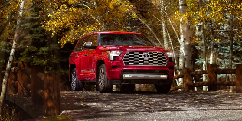 Exterior image of red Toyota Sequoia