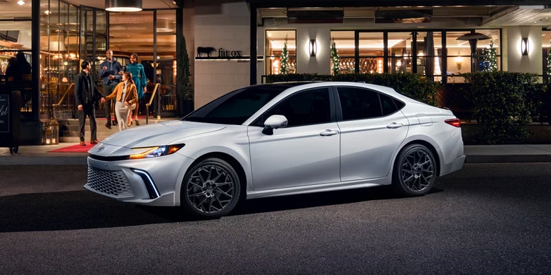 Exterior image of silver 2025 Toyota Camry