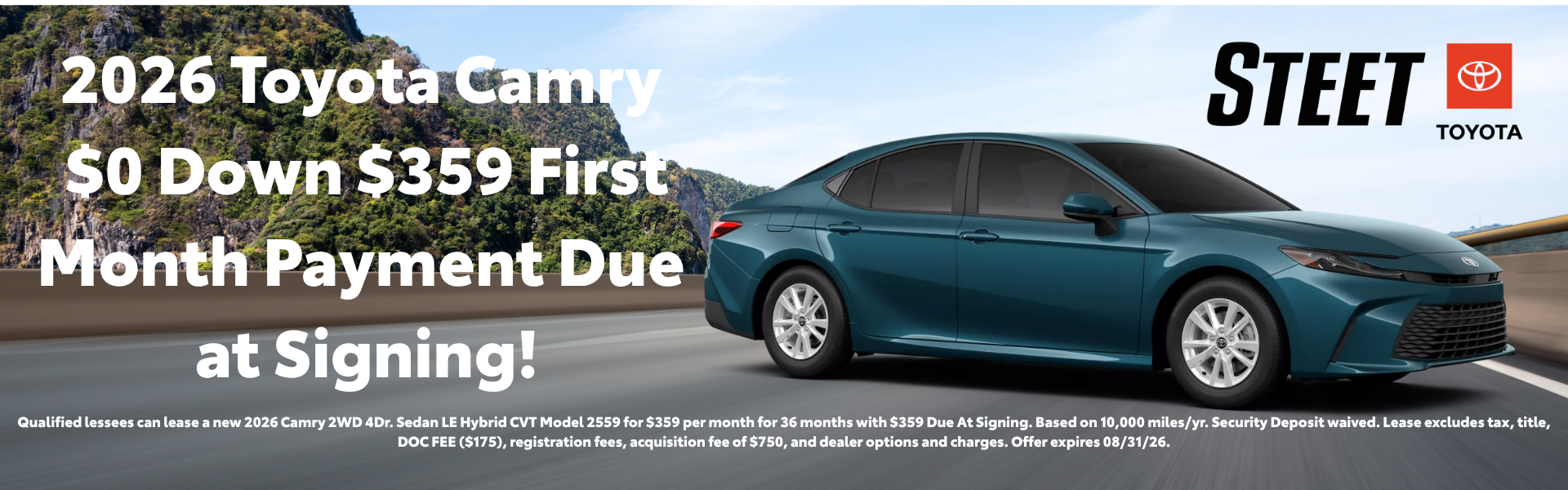 2026 Toyota Camry lease Special 
