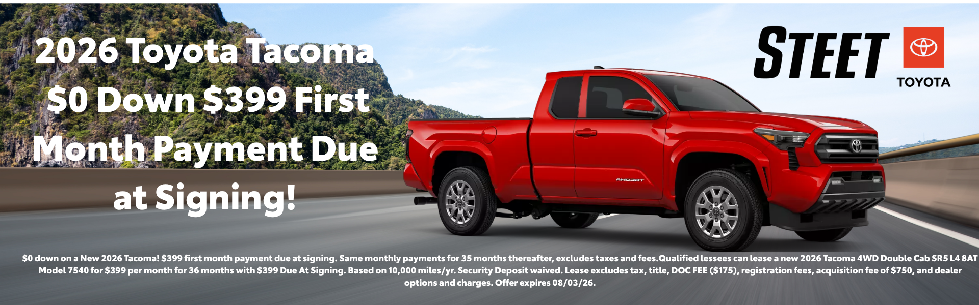 2026 Toyota Tacoma July Offer